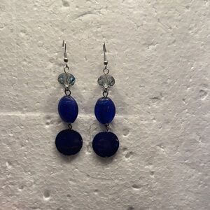 Elegant Blue Dangle Earrings